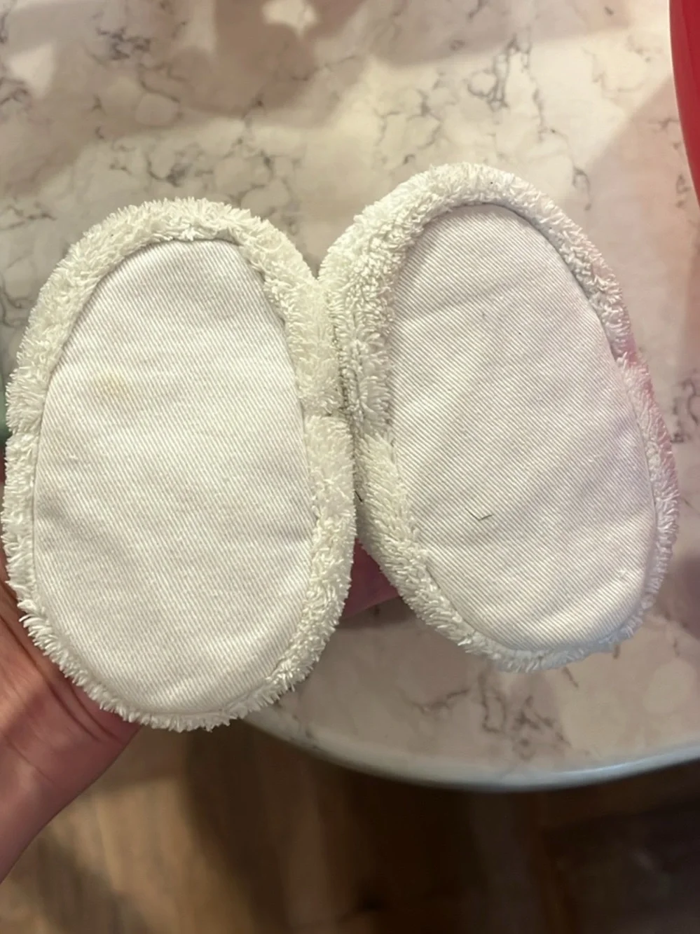Primark Cream Plush Baby Booties